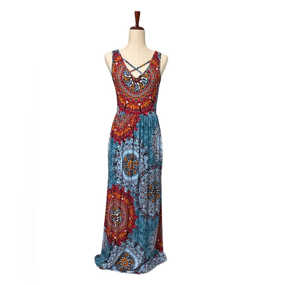 Bohemian Maxi Dress - Multicolor